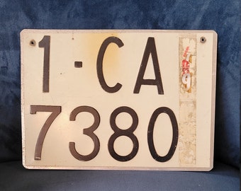 Vintage License Plate from Spain