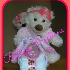 Twin Diaper Cake - Diaper Cake - Boy Diaper Cake - Girl Diaper Cake - Baby Gift - Baby Shower - Twin Diaper Tricycle