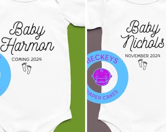 Personalized Baby Announcement Bodysuit: Family Name Reveal