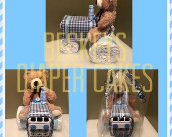 Diaper Tractor - Diaper Cake - Boy Diaper Cake - Girl Diaper Cake - Baby Gift - Baby Shower