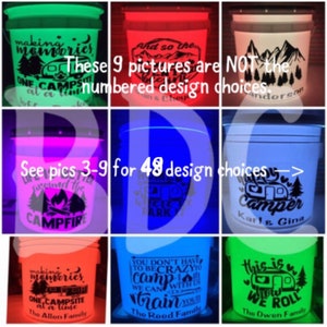 Camping Bucket Light - 3.5 Gallon Camping Light - Campsite Decor - Bucket Light - Camping - Camp Bucket Light - Bucket Lights for Camping