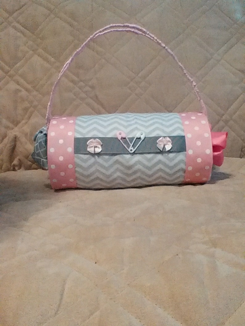 Diaper Purse - Diaper Cake - Girl Diaper Cake - Baby Gift - Baby Shower image 3