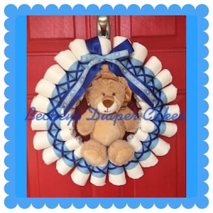 Diaper Wreath - Diaper Cake - Boy Diaper Cake - Girl Diaper Cake - Baby Gift - Baby Shower