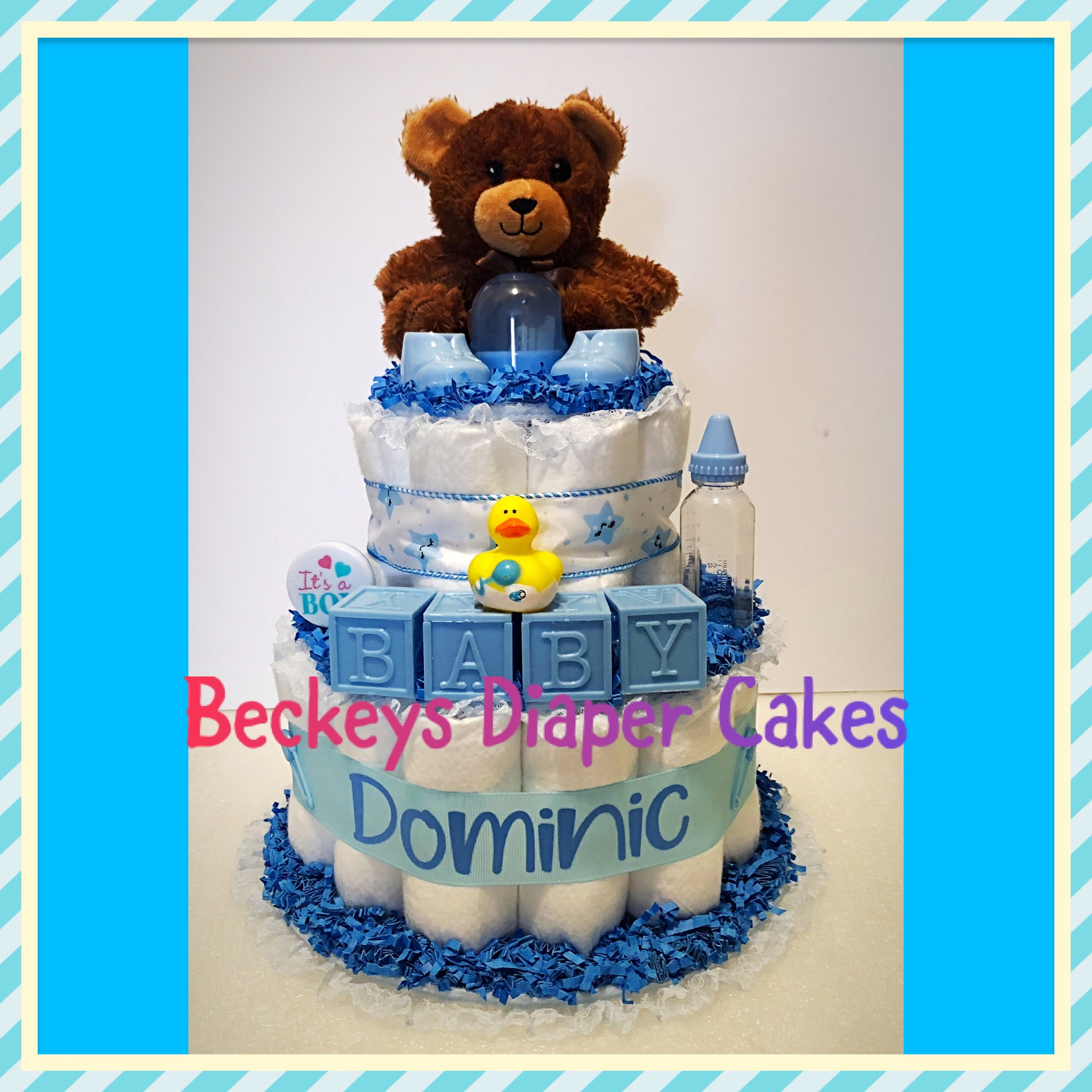Pink Teddy Bear Diaper Cakes For Sale Near Me DIAPER CAKE TUTORIAL