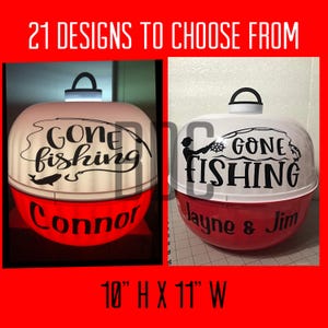 Fishing Bobber Light - Giant Fishing Bobber Light - Personalized Fishing Gift- Fathers Day Gift- Camping Light - Gift For Dad