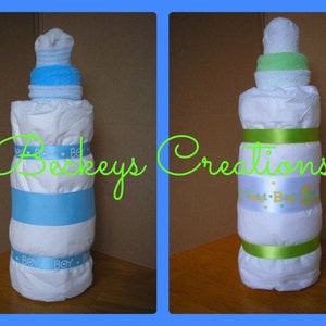 Diaper Bottle Diaper Cake Boy Diaper Cake Girl Diaper Cake Baby Gift Baby Shower image 1