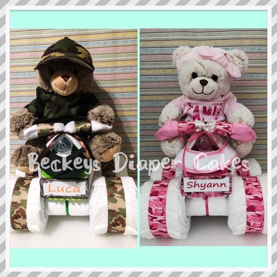 Four Wheeler Camo Diaper Quad 4 Wheeler Camo Diaper Cake Diaper
