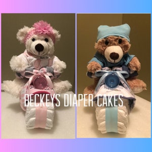 Diaper Bike - Diaper Cake - Boy Diaper Cake - Girl Diaper Cake - Baby Gift - Baby Shower