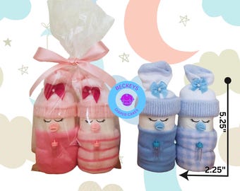 Mini Diaper Babies - Diaper Baby - Baby Gift - Baby Shower - Baby Boy - Baby Girl - New Mom Gift - Baby Shower Gift - Washcloth Babies
