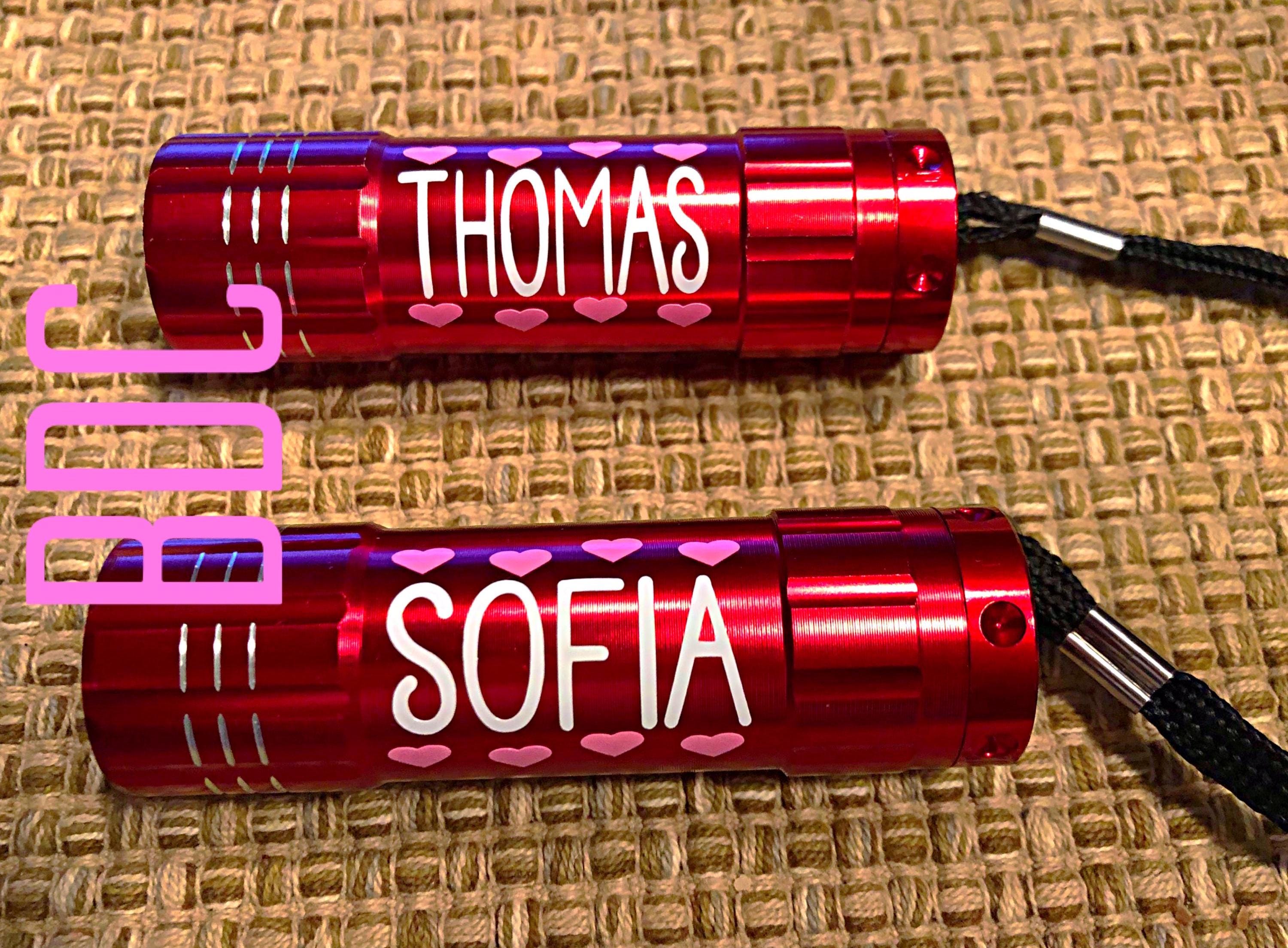 Kids Personalized Mini Flashlight: Valentine's Gift, Aluminum LED - Etsy