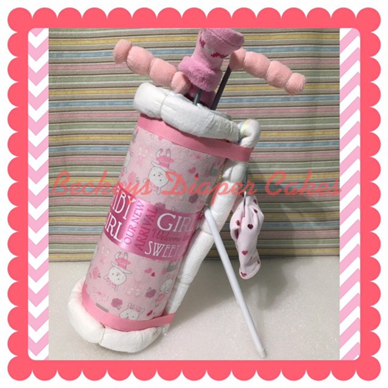 Golf Bag Diaper Cake Diaper Cake Boy Diaper Cake Girl Diaper Cake Baby