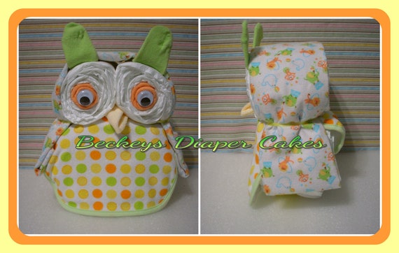 Hibou Couche Gateau De Couche Gateau De Couche De Garcon Etsy