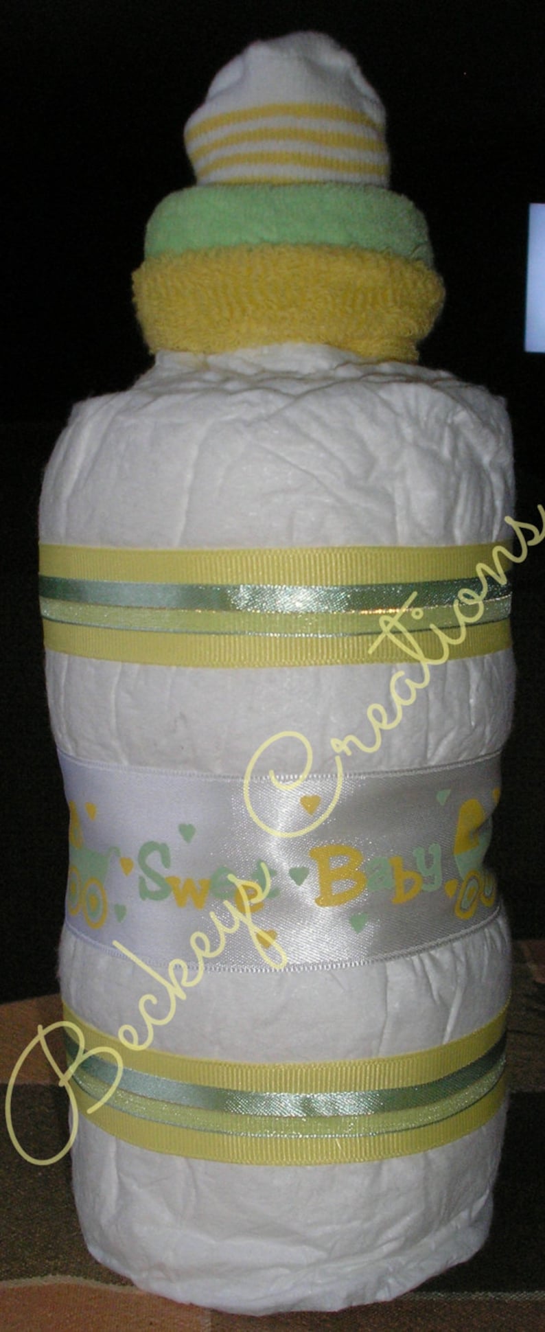 Diaper Bottle Diaper Cake Boy Diaper Cake Girl Diaper Cake Baby Gift Baby Shower image 4