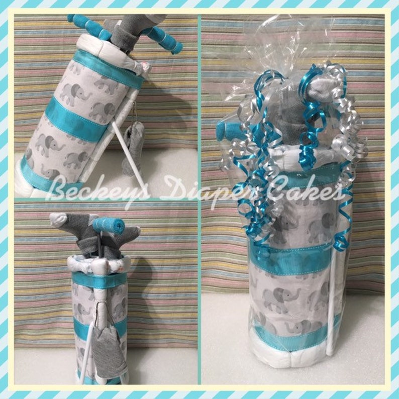Golf Bag Diaper Cake Diaper Cake Boy Diaper Cake Girl Etsy