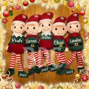 Personalized Christmas Elf: Custom Name & Year
