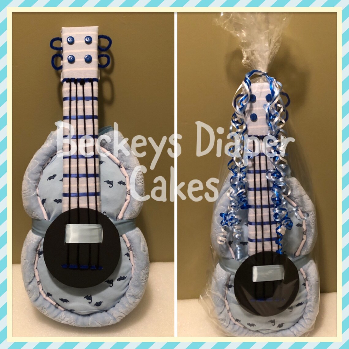 Guitar Diaper Cake Diaper Cake Boy Diaper Cake Girl Etsy