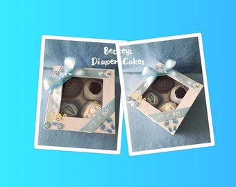 Washcloth Cupcakes Baby Gift - Diaper Cake - Boy Diaper Cake - Girl Diaper Cake - Baby Gift - Baby Shower