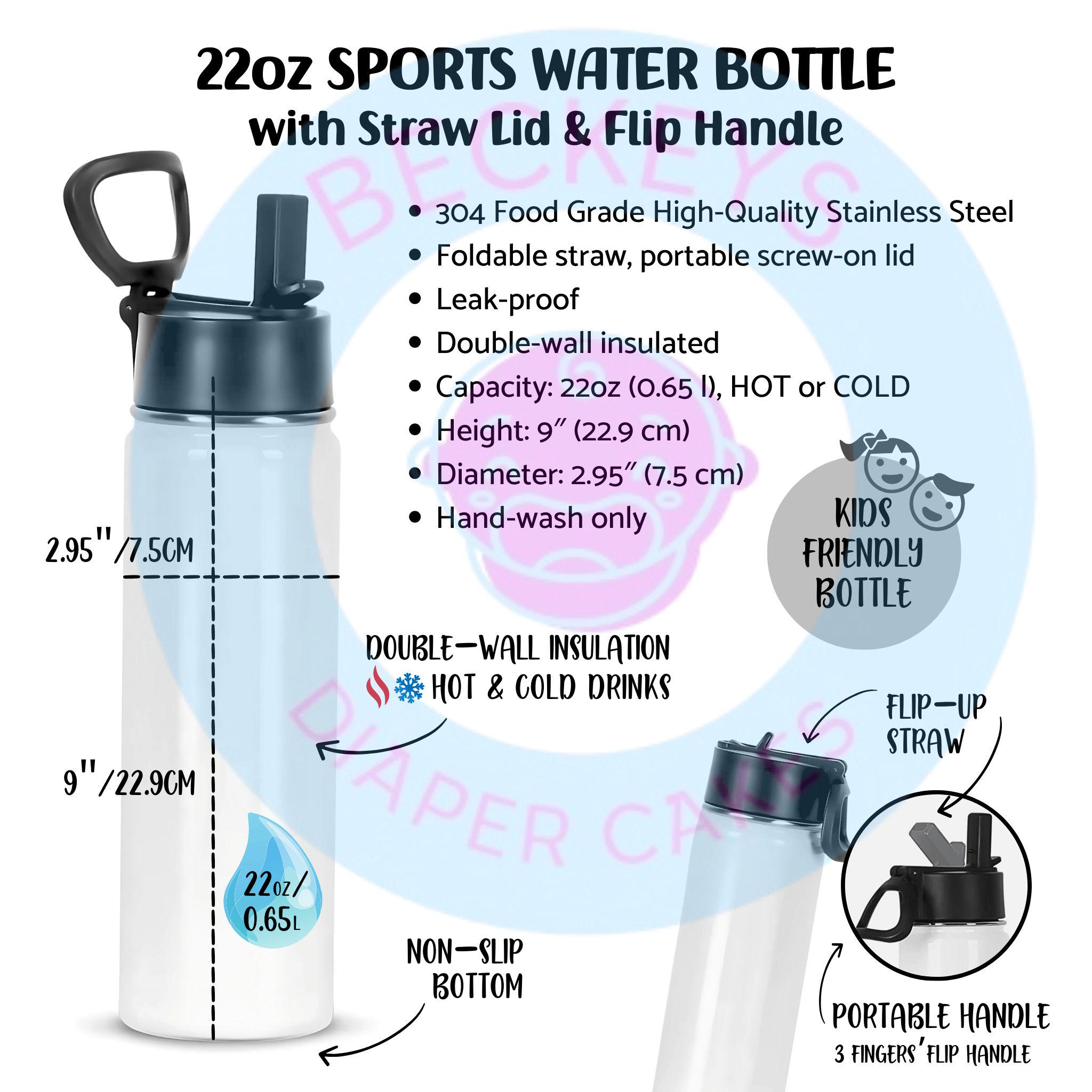 Personalized Sports Water Bottle: Stainless Steel Kids Bottle - Kids ...