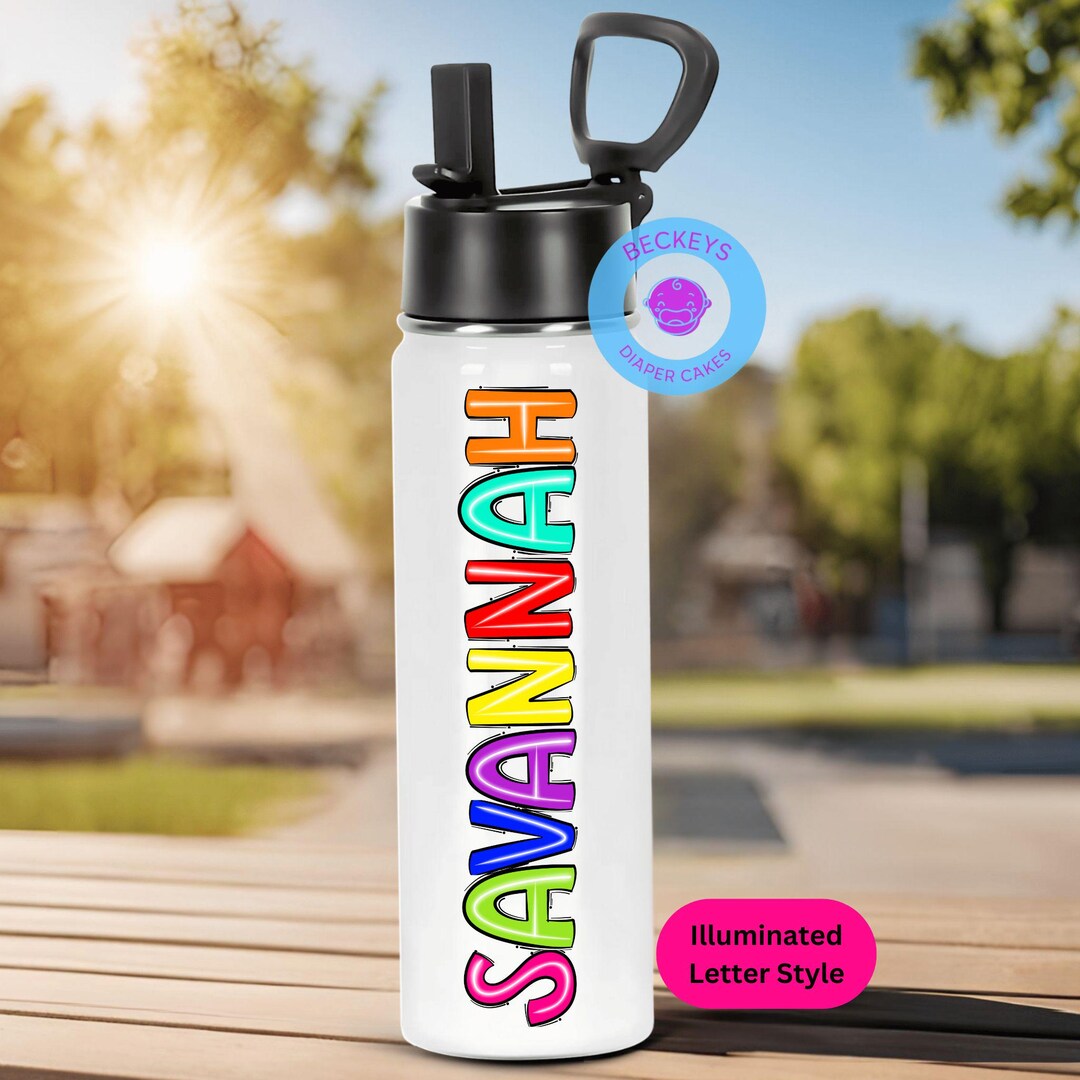 Personalized Stainless Steel Water Bottle for Kids - Kids Personalized ...