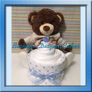 Diaper Cake Cupcake with Bear - Diaper Cake Boy - Diaper Cake Girl - Diaper Cupcake