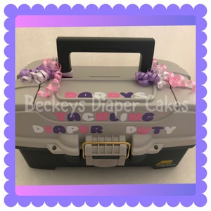 Daddys Tackling Diaper Duty - Diaper Cake - Boy Diaper Cake - Girl Diaper Cake - Baby Gift - Baby Shower