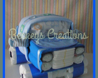 Diaper Truck - Diaper Cake - Boy Diaper Cake - Girl Diaper Cake - Baby Gift - Baby Shower