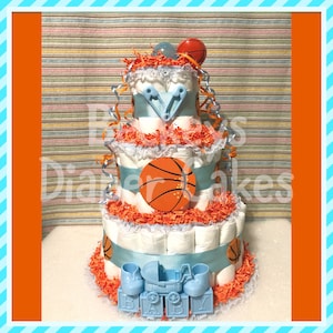 Basketball Diaper Cake - Diaper Cake Sports - Sports Diaper Cake - Baseball Diaper Cake - Football Diaper Cake
