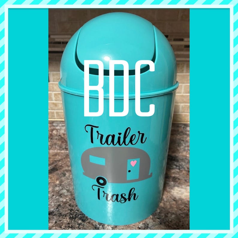 Mini Waste Basket - Trailer Trash Can - Trailer Trash -Mini Trash Can - Camping - Camping Décor - Trailer Décor - Camper Decorations 画像 4