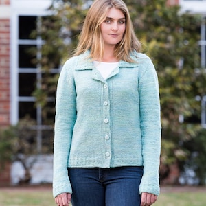 PDF Knitting Pattern Anchorage Top-Down Cardigan #120