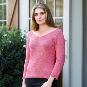 PDF Knitting Pattern Essex Top-Down Pullover #118