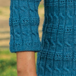 PDF Knitting Pattern Cable and Eyelet Pullover 186 image 3