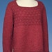 Square Neck Side Slit Pullover #174 PDF knitting PATTERN ONLY
