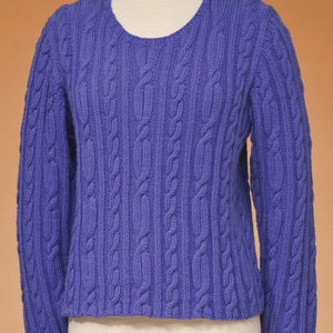PDF Knitting Pattern Top-Down Cable Pullover #167