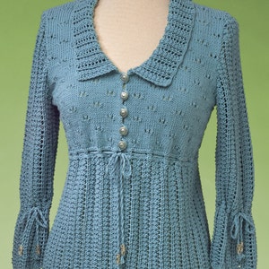 PDF Knitting Pattern Empire Waist Cardigan #165