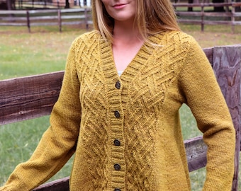 PDF Knitting Pattern Rannoch Moor Swing Coat #203