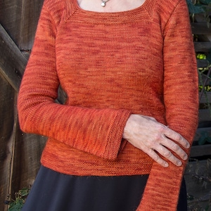 PDF Knitting Pattern Killarney Top-Down Pullover #103