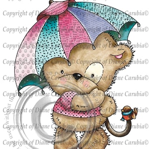 Lots of Beary Love,  coloured, digital stamp, download, colouring page, cute bear image