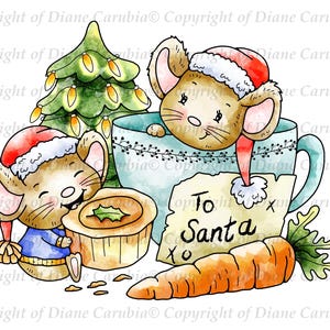 Mince Pie Mice, Preto e branco, carimbo digital, imprimível, download, natal, sublimação