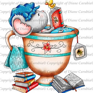 Teacuptime Topo in bianco e nero