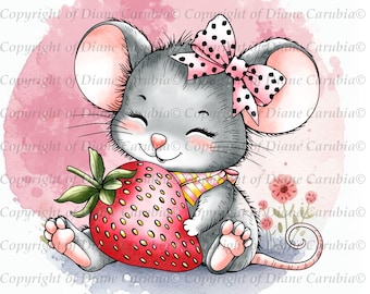 Berry treasure Treats, coloured, digital stamp, printable stamp, sublimation, download, nursery decor, cardmaking