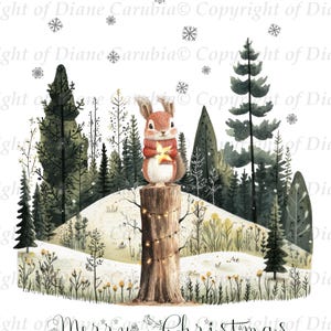 Squirrels Star Bright, Sublimationsdruck, Kartenherstellung, weihnachtswald, niedlich, sticker, download