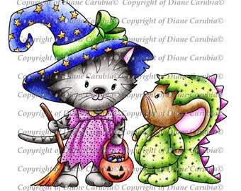 lets go Spookin, black and white, digital stamp, halloween, cardmaking