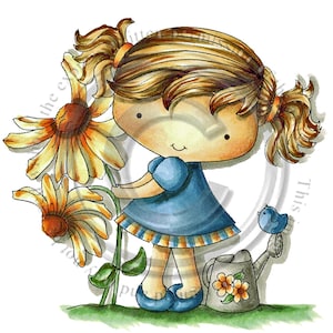 Bloomin Lovely Wendy, Black and white, digital Stamp, download, cardmaking