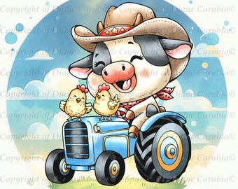 Cow on the go, Black and white digital stamp, digi, cute, download, printable, cardmaking