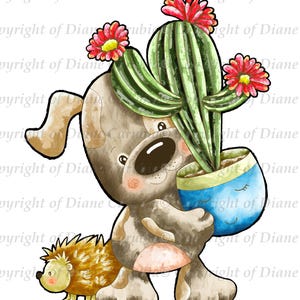 Cactus Pals, carimbo digital, preto e branco, para imprimir, baixar, fofo, colorir, criar