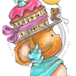 High wie ein Cupcake Miouse, Digital Stamp, download