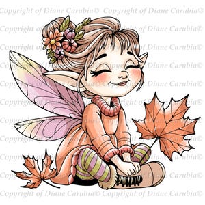 Paradise Pixie, digital stamp, black and white, cardmaking, cute pixie colouring in, download, printable