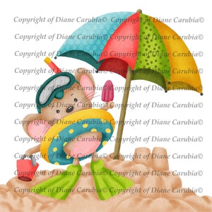 Beach Ready Mouse, black and white, digital stamp, digi, summer, mouse, cardmaking, printable