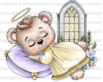 Blessed Slumber: Black and White Digital stamp, download and colour, jpeg, printable