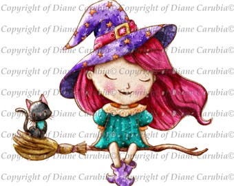 Black Magic, Black an white, digital stamp, printable, halloween, witch, download
